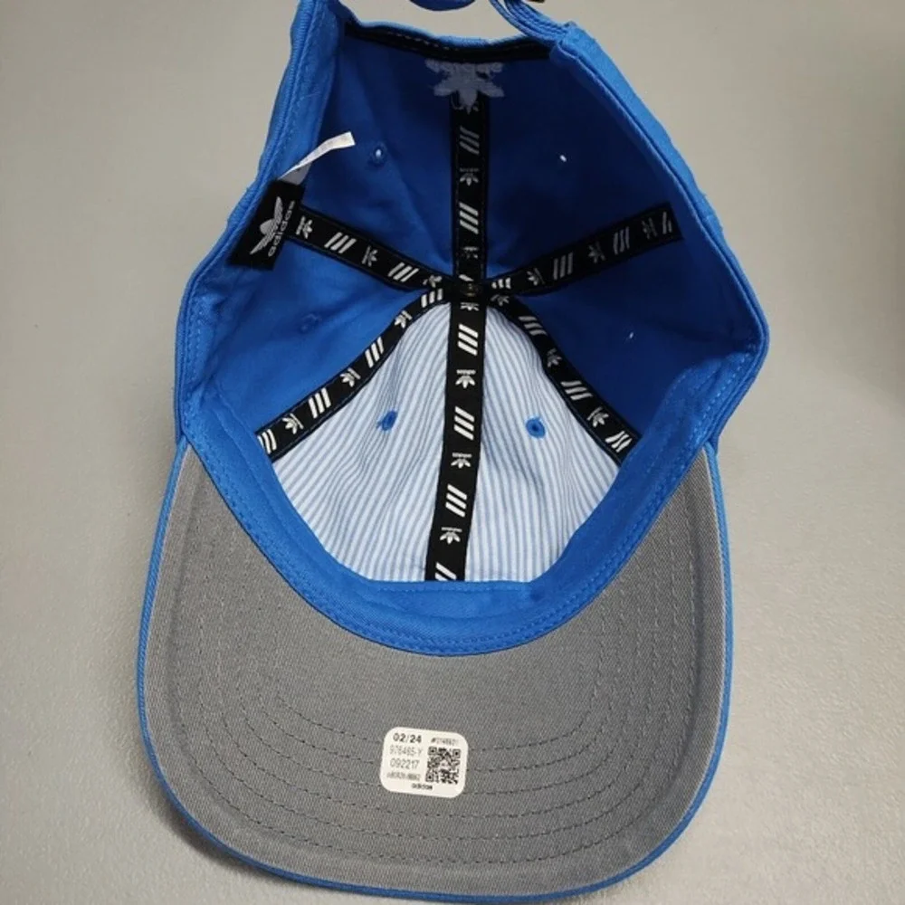 adidas Baseball Cap Youth Blue‎ 100% Cotton Relaxed Fit Adjustable Strapback Hat