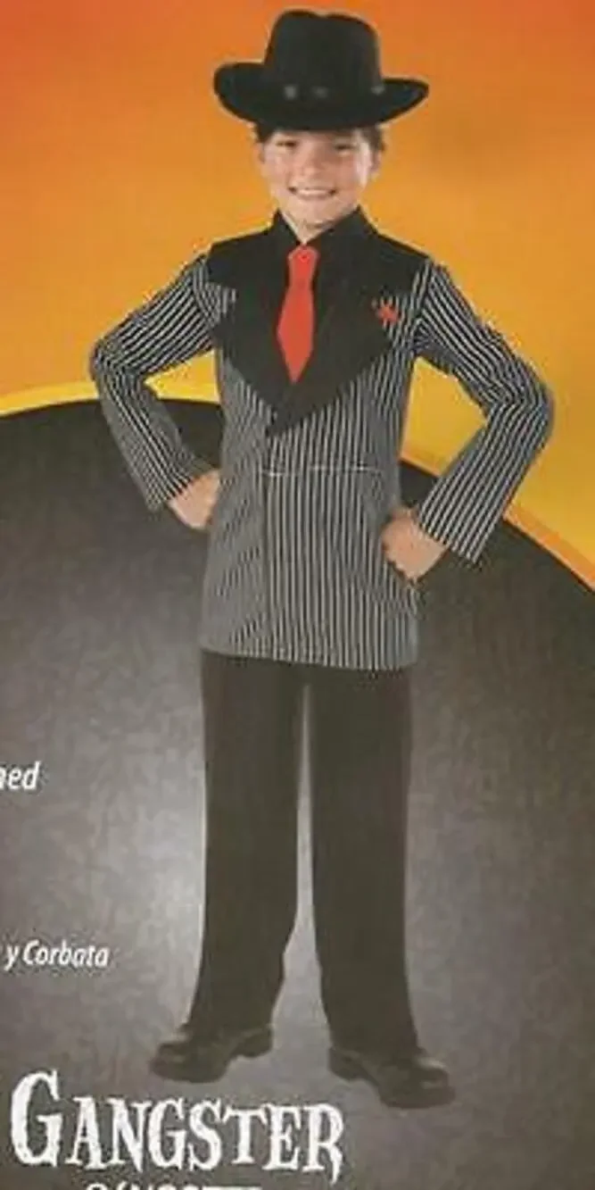 NEW Halloween Sensations Rubie's Boys Pinstripe Gangster Suit Costume M (8)