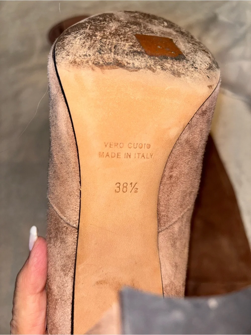 Vero Cuoio Over-the-Knee Suede Boot in Chestnut Brown