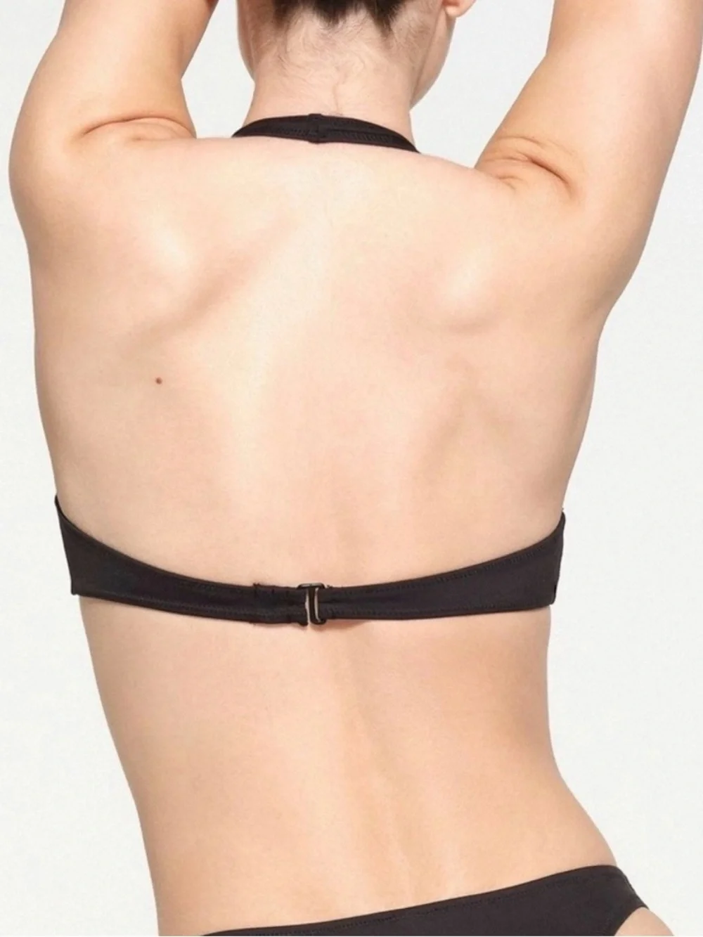 SKIMS Onyx Sporty Halter Scoop Bikini Top  NWT Size XL