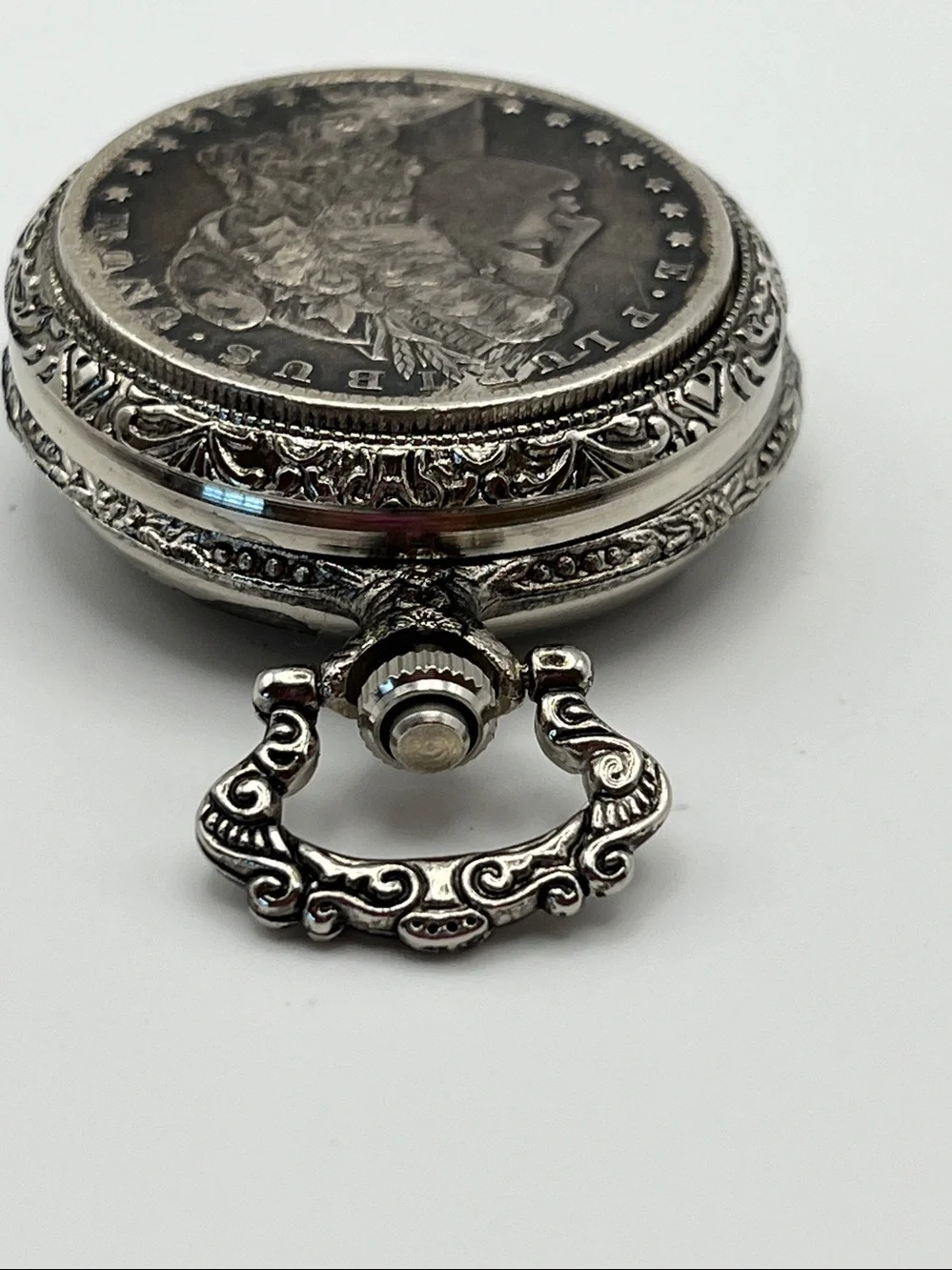 1880 Morgan Silver Dollar Coin Pocket Watch