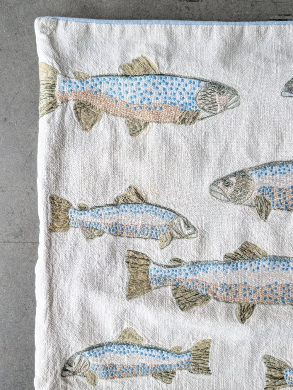 Handmade embroidered fish