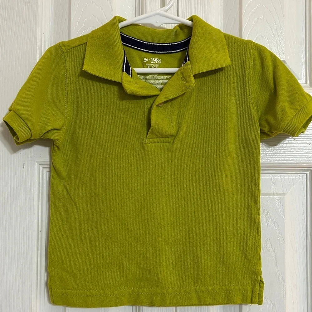 Toddler Boys The Childrens Place 9-12 Mos Short Sleeve Polo Green
