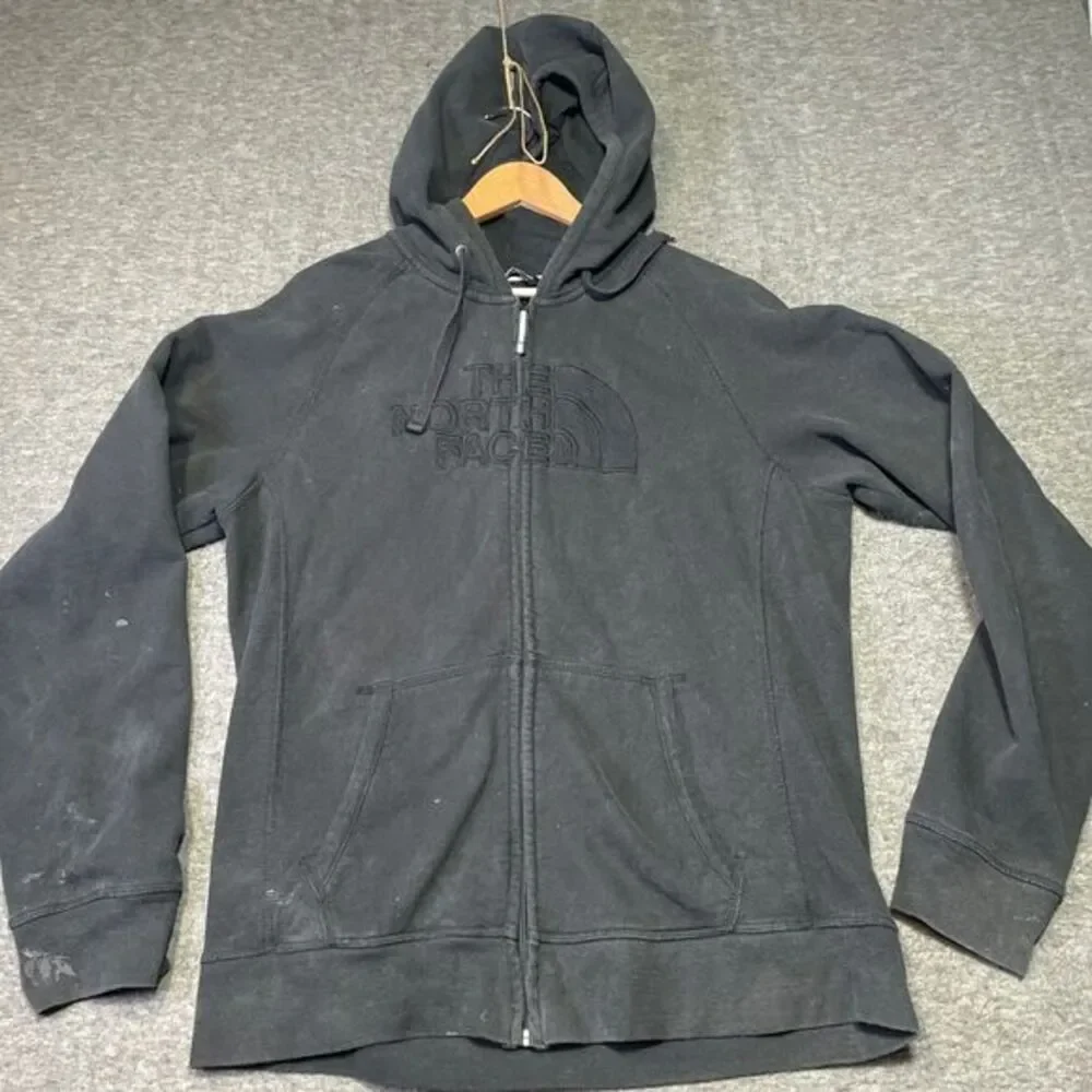 The North Face Jacket Mens Large‎ Full Zip Hoodie Black Casual Outdoor Trendy