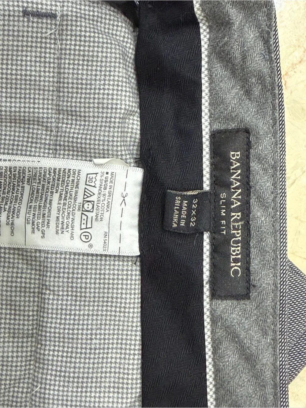 Banana Republic Slim Fit Dress Pants in Charcoal and Black