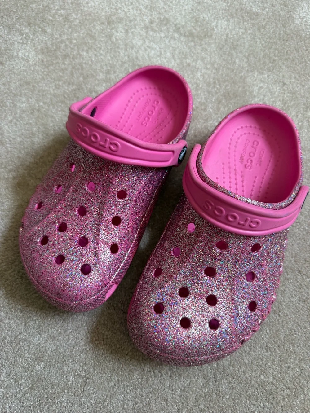CROCS glitter covered