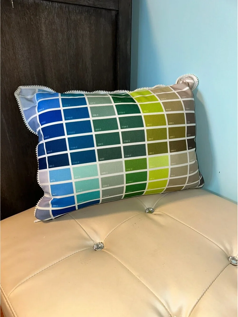 Handmade Pantone Color Swatch Unique Decorative Bed Pillow