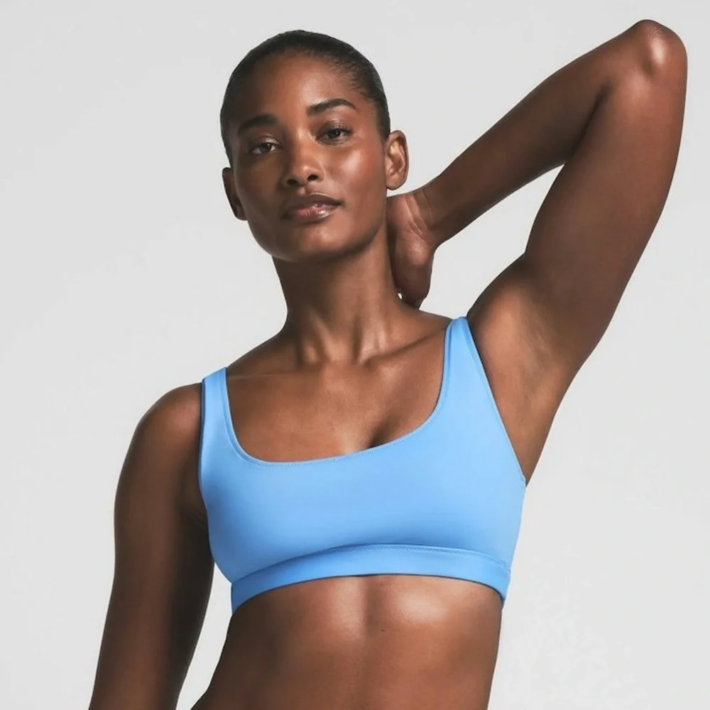 SKIMS Light Blue Scoop Bralette Bikini Top