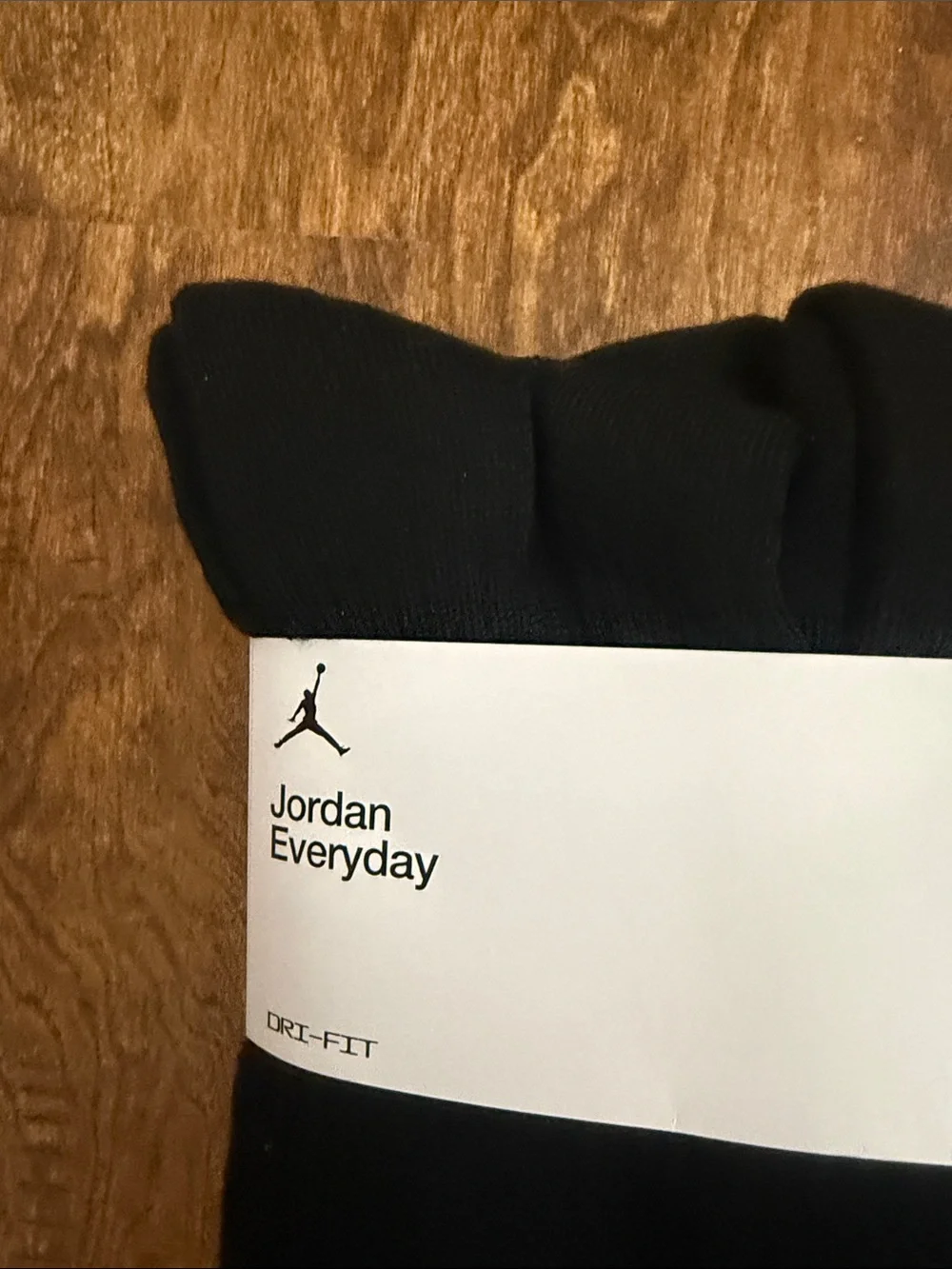 Jordan Black Crew Athletic Socks with White Jumpman - 6 Pack