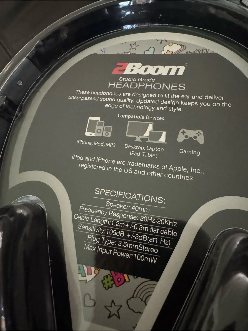 Starpoint Backpack with 3.5mm plug in On-ear Headphones (not Bluetooth)
