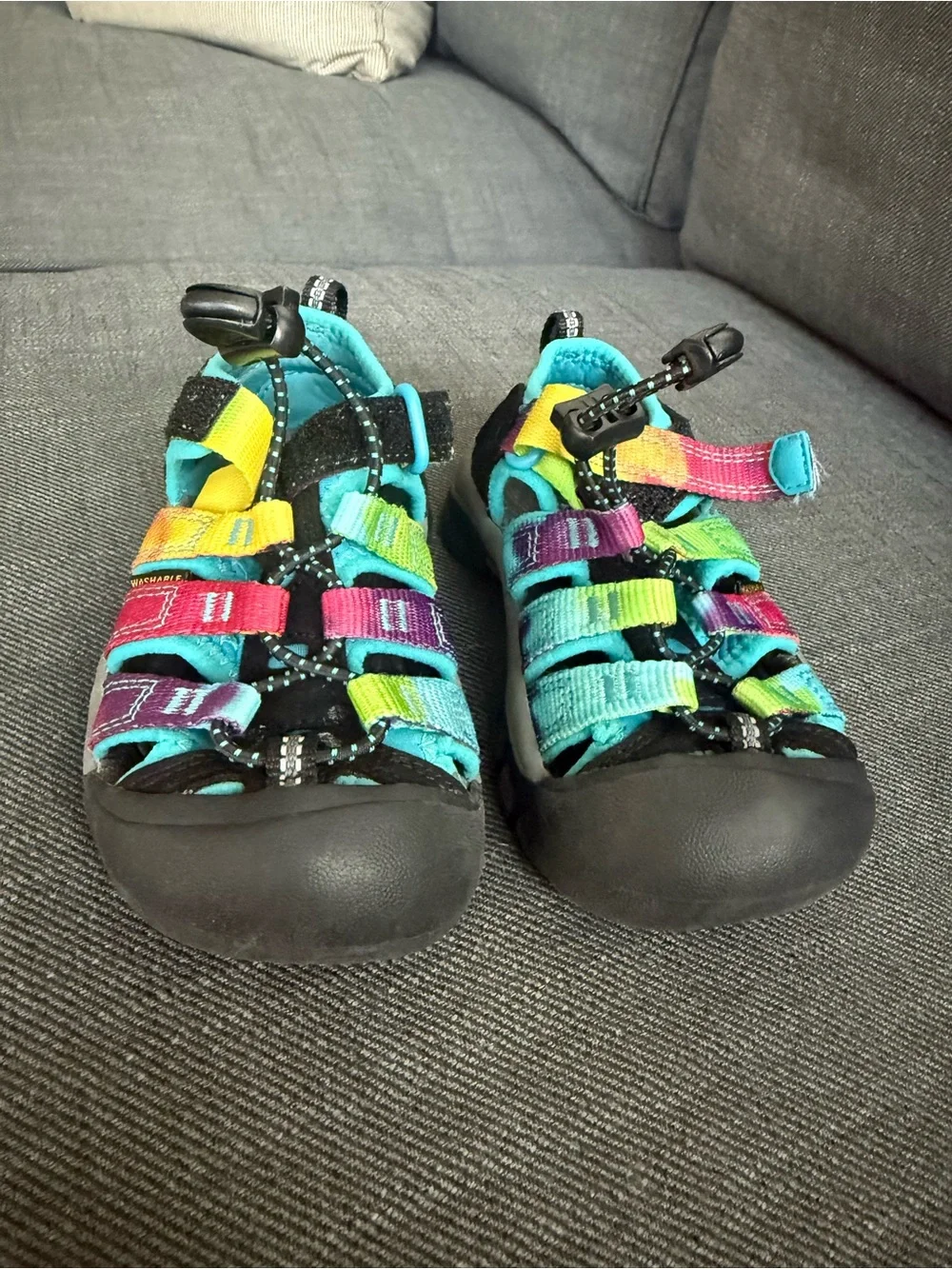 Keen Kids Multicolor Strappy Closed-Toe Sandals - Teal, Yellow, Pink, Purple