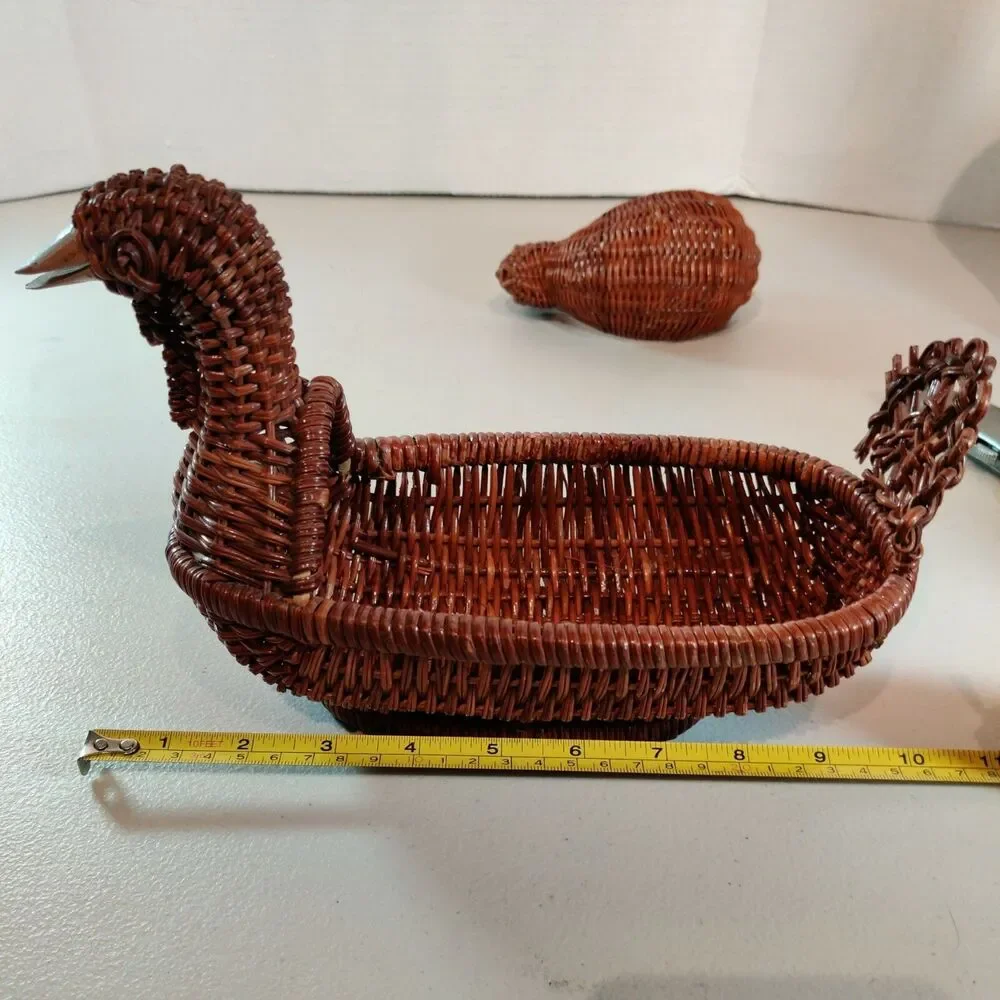 Wooden vtg rattan