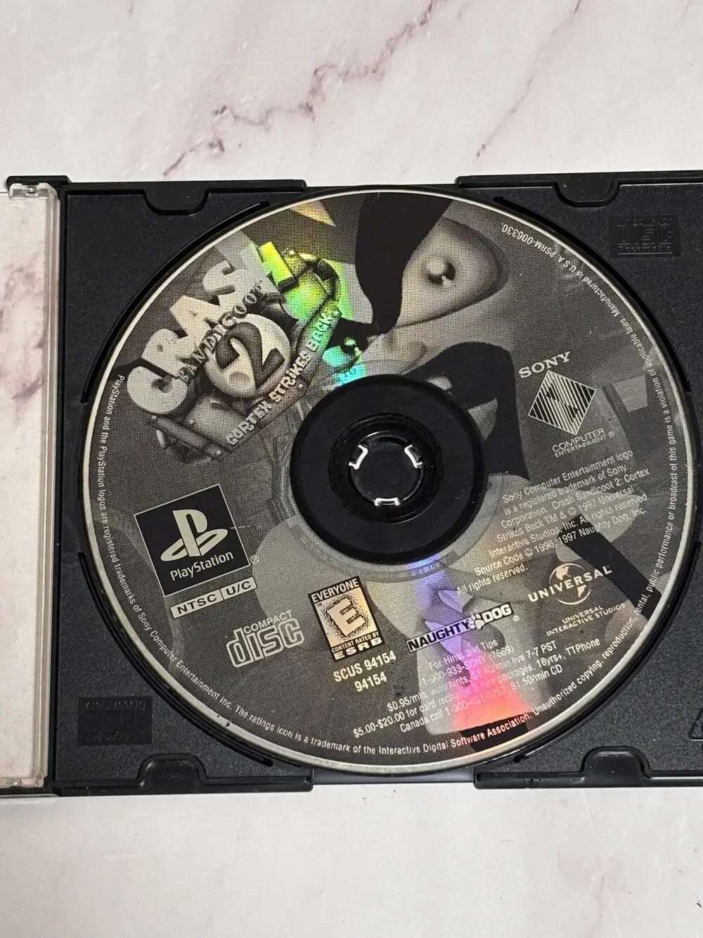Crash Bandicoot 2: Cortex Strikes Back (Sony PlayStation 1, PS1) Game Disc Only