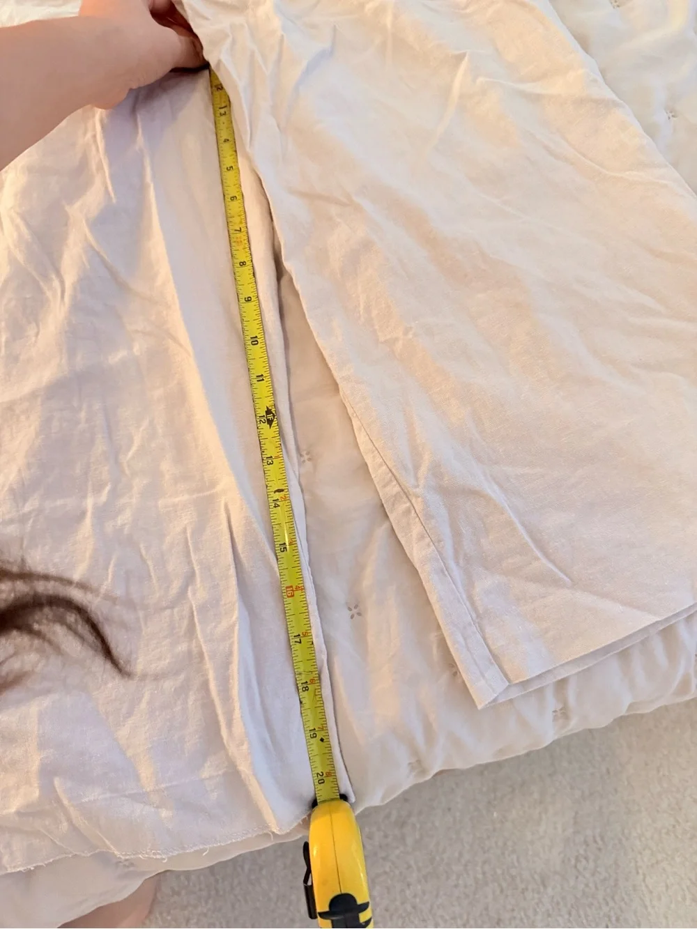 Mango Cream linen culotte pant
