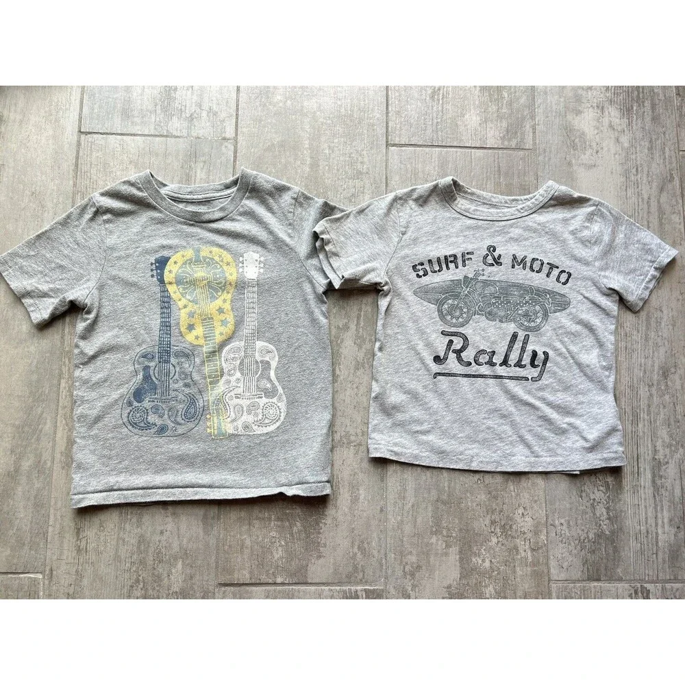 Baby Gap Boys Toddler Cotton Crew Neck Casual Everyday Graphic Tee Set of 2 3T
