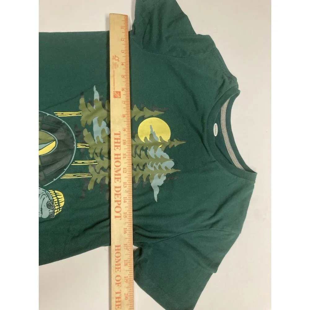 Old Navy Boys XL (14-16) Green Turtle Graphic Print Crew Neck Short Sleeve Tee