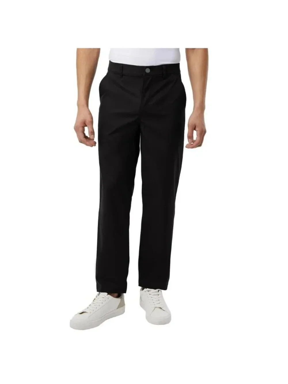NWT Banana Republic Men's 38x32 Flat Front Tech Pants Black Slim Fit Stretch