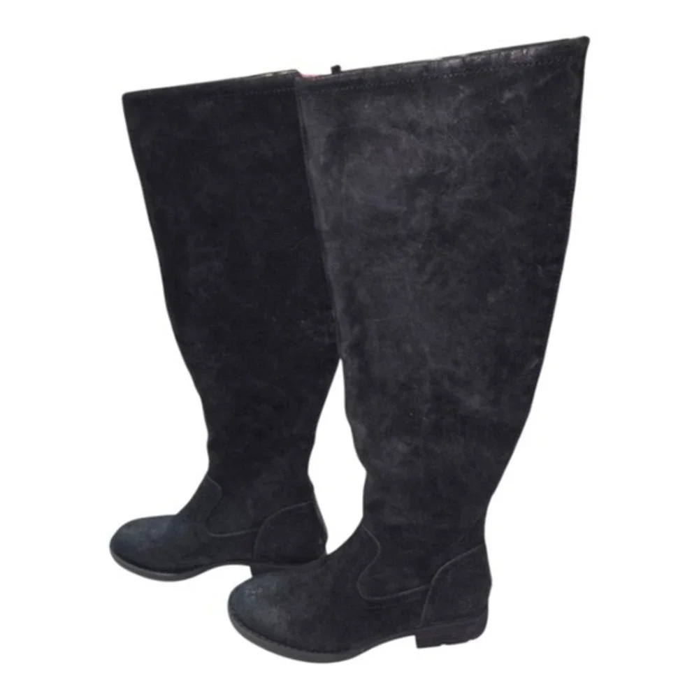 Born Women's Black SUede Borman TALL Knee boots size 5.5‎ NEW