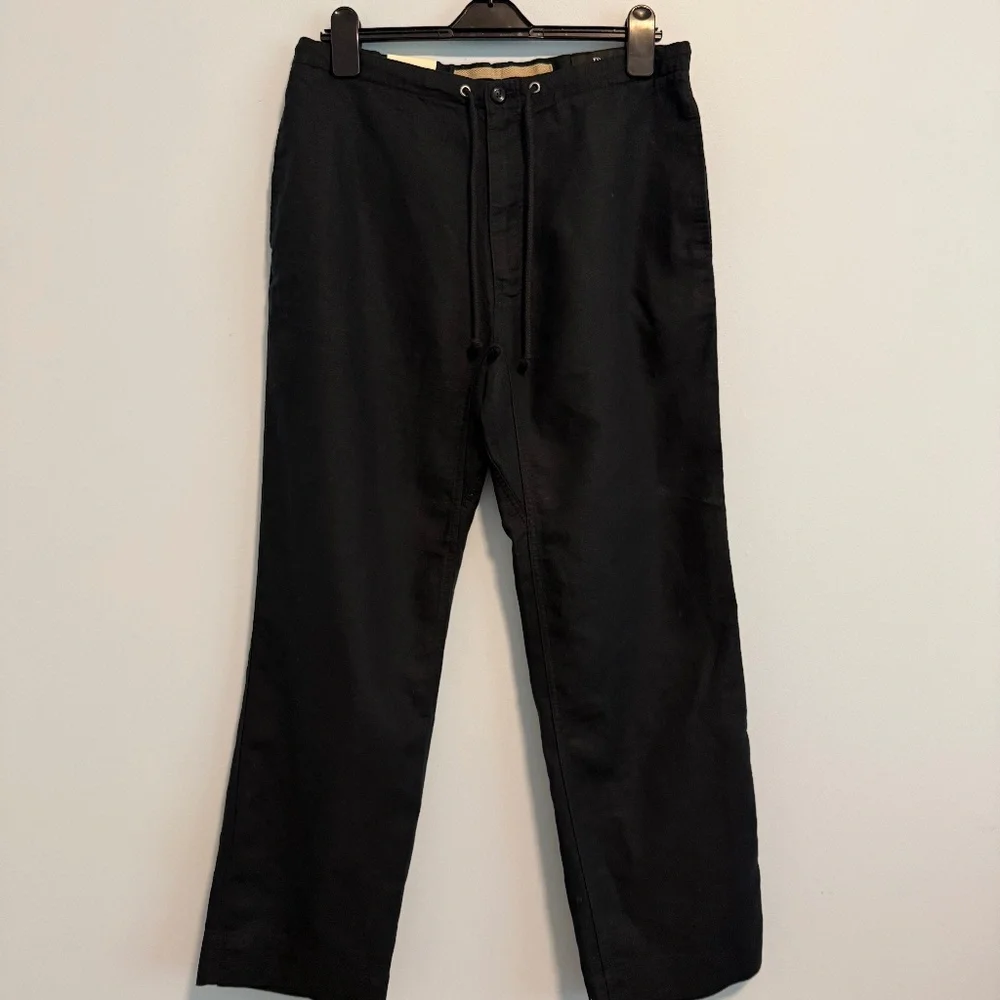 Banana Republic Women’s Linen/cotton Black Pants Size M‎