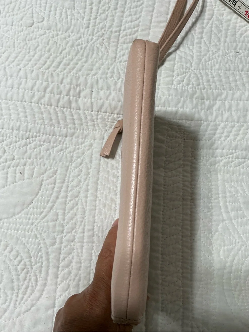 EUC Tory Burch Britten Large Zip Pouch Light Pink