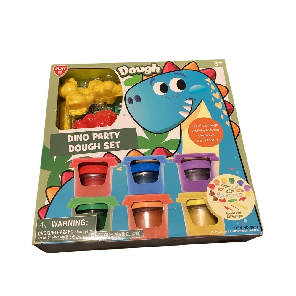 Playgo Dino Party‎ Dough Set Kids Creative Arts Crafts Dinosaur Toy Kit 8429 NEW