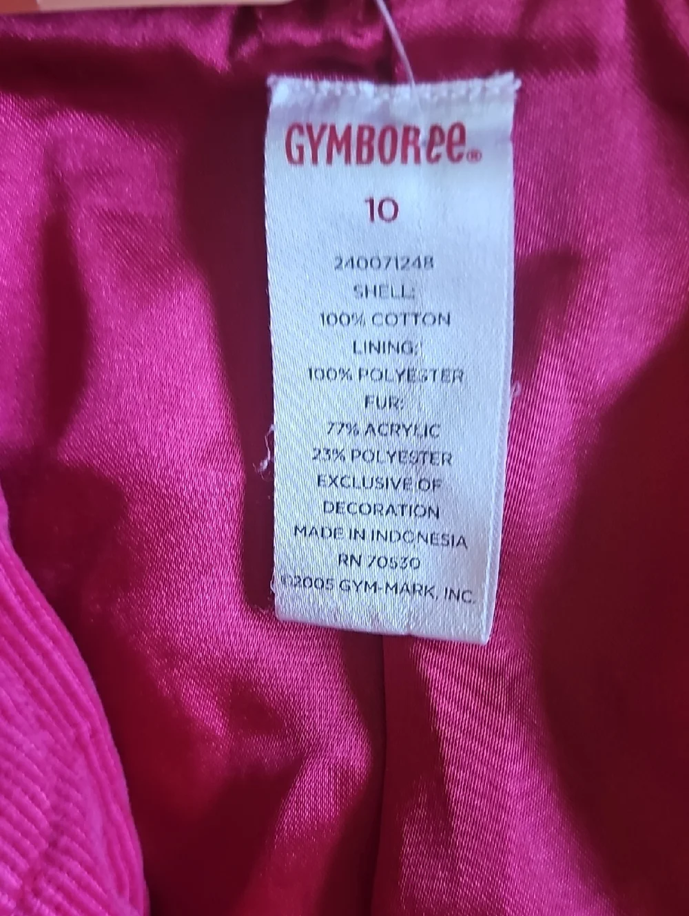 Gymboree outer vivid