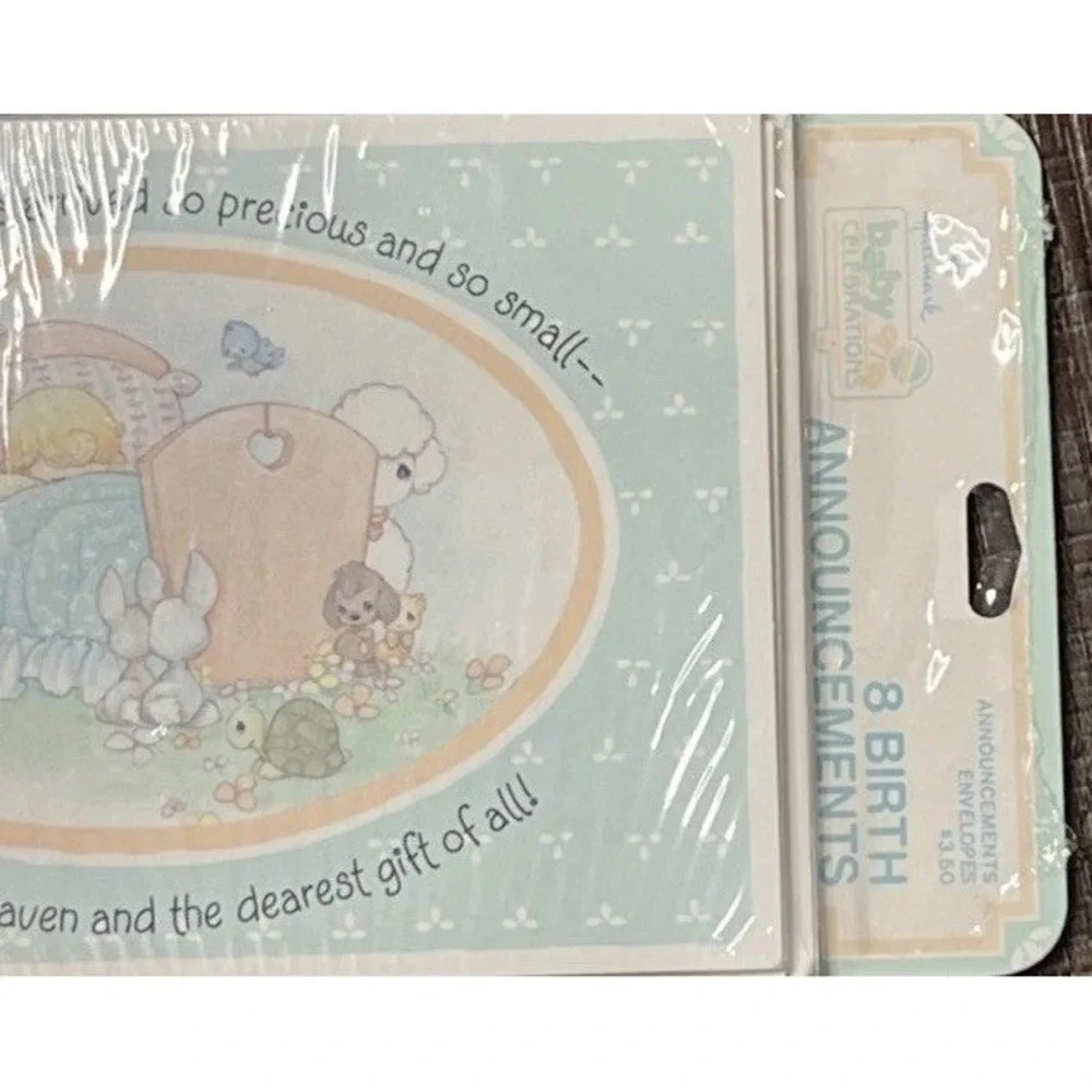 Vintage 1989 Hallmark Birth Announcements‎ Precious Moments Our Precious Unisex