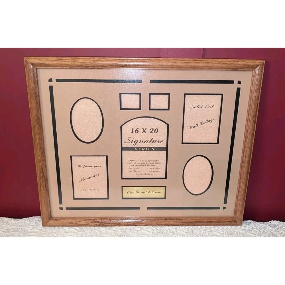 VINTAGE MCM Customizeable Photo Wall Frame ‎ 7 pic  21.5