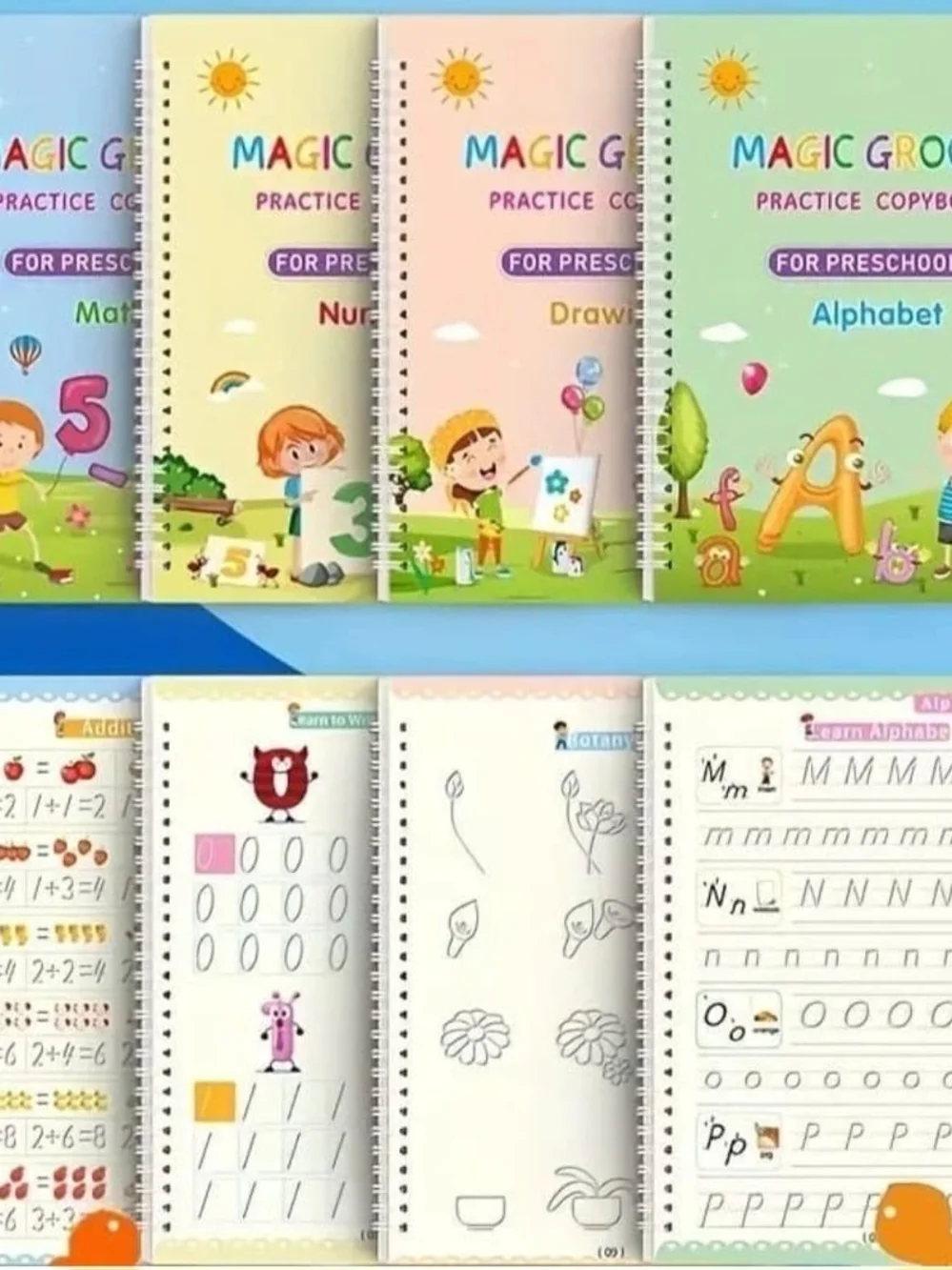 Reusable Magic Writing Practice Workbook + Pack Pen