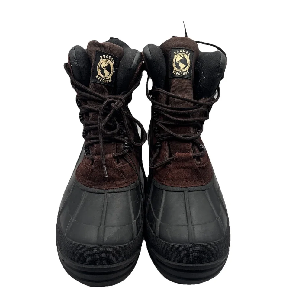 Men's Rugged Exposure Mammoth II‎  Winter Snow Boots Sz 12 Brown