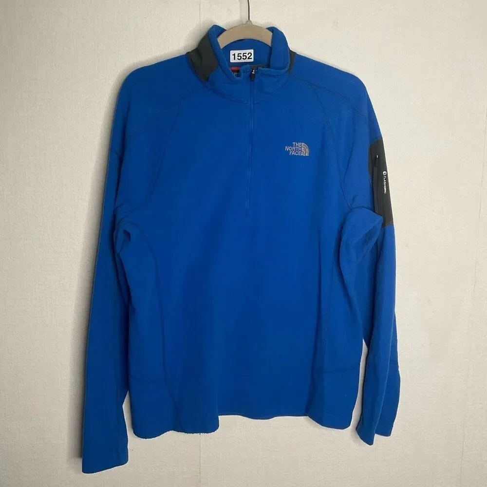 The North Face Fleece Quarter Zip Pullover Mens M Blue‎ Lightweight Sweater