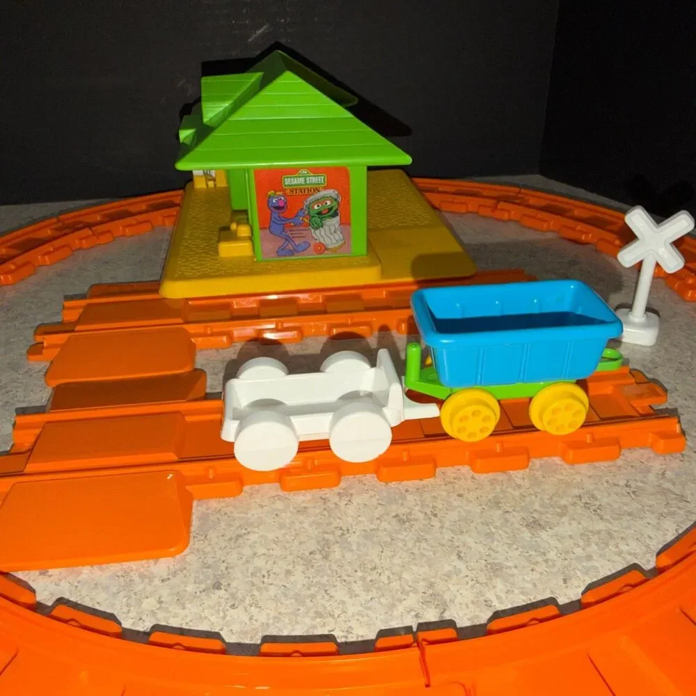 Vintage Toy Set Sesame Street Railroad Train Set  1981   (NOT COMPLETE)