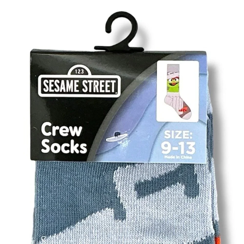 Sesame Street Crew Socks Oscar the Grouch Fun Novelty Adult Unisex Mens One Size