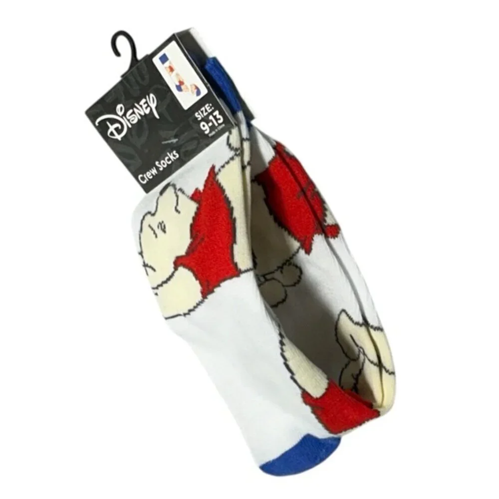 Winnie the Pooh Crew Socks Disney Fun Novelty Adult Unisex Mens One Size 9-13