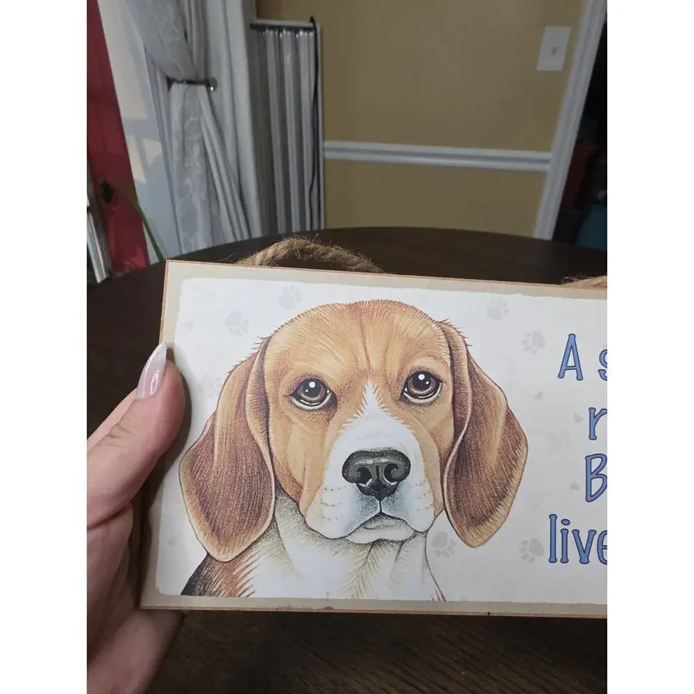 A Spoiled Rotten Beagle‎ lives here CUTE Dog Sign 5