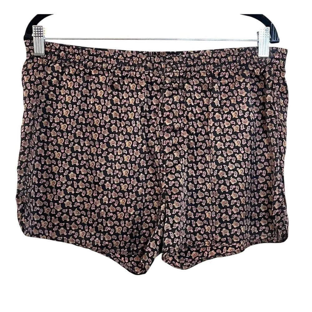 Vtg Men's Reckless 100% Silk Boxer Shorts M Loungewear Summer Festive Beachy