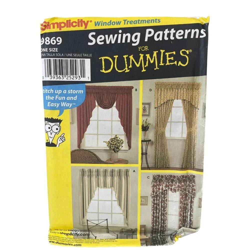 Simplicity 9869 Window‎ Treatments Sewing Pattern One Size