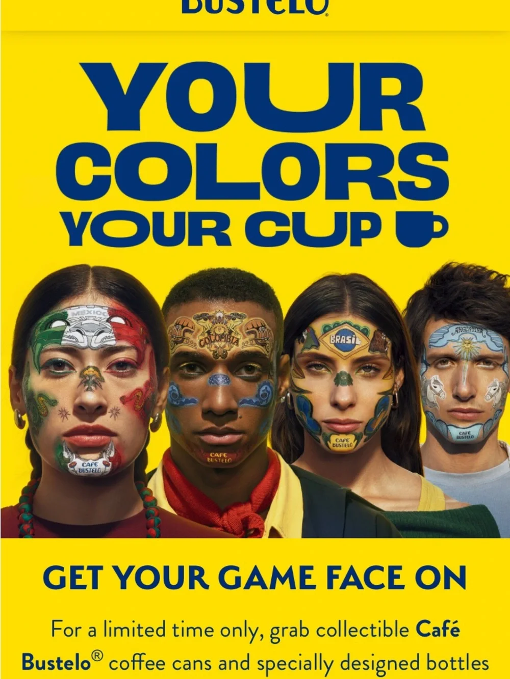 Cafe Bustelo design fifa celebrating