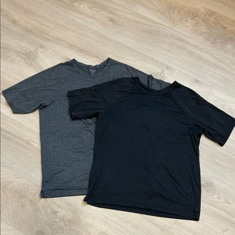 Old Navy Active Boys T-Shirt Bundle, Gray, Both Size XL