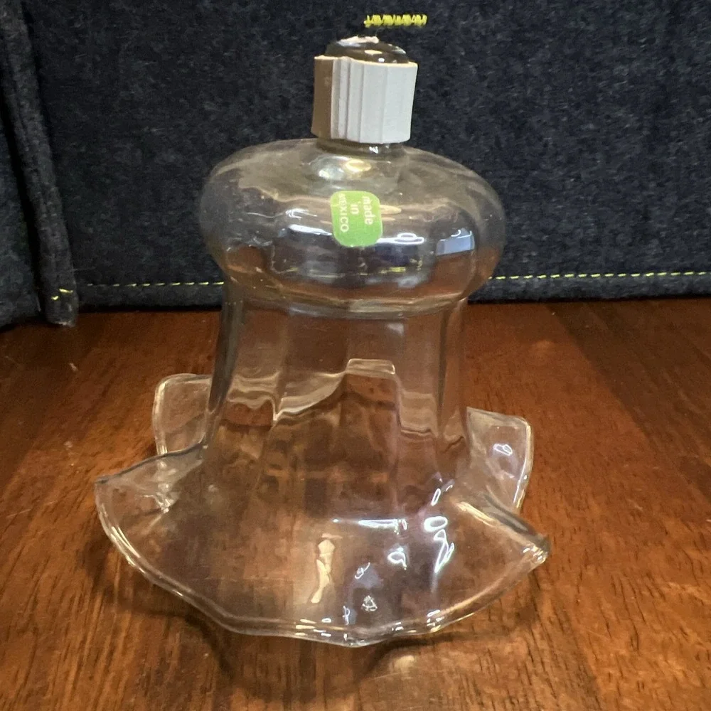 Vintage HOME INTERIORS/ HOMCO clear ruffle votive cup‎ - CANDLE HOLDERS EUC