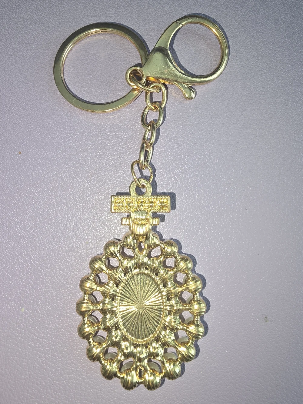 Gold Pearl & Crystal N°5 Keychain - Elegant Gold Keyring / Bag Charm, NWOT