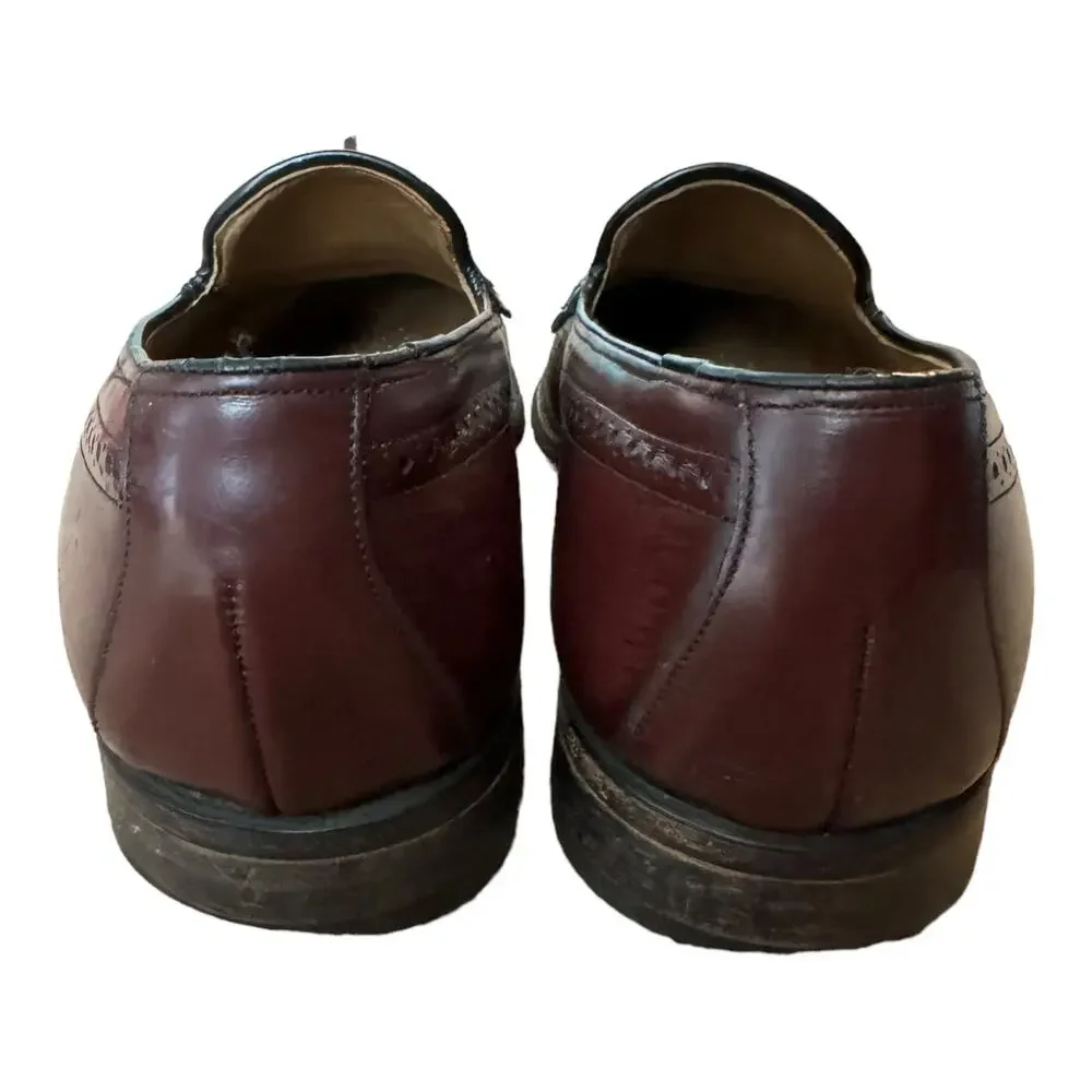 Johnston Murphy Limited Collection Burgundy Leather Wingtip Shoes Men's size 10