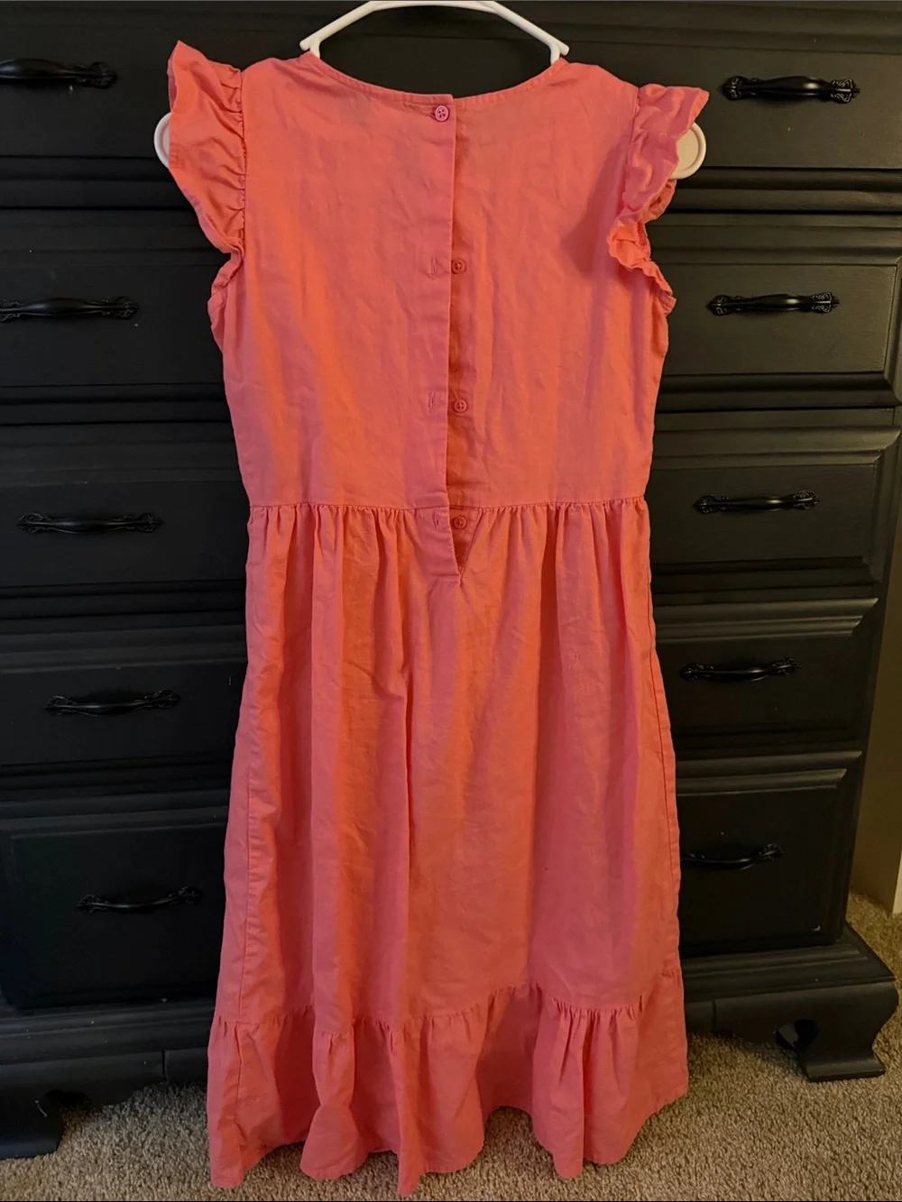 Carter's Coral Pink Ruffle Sleeve Dress