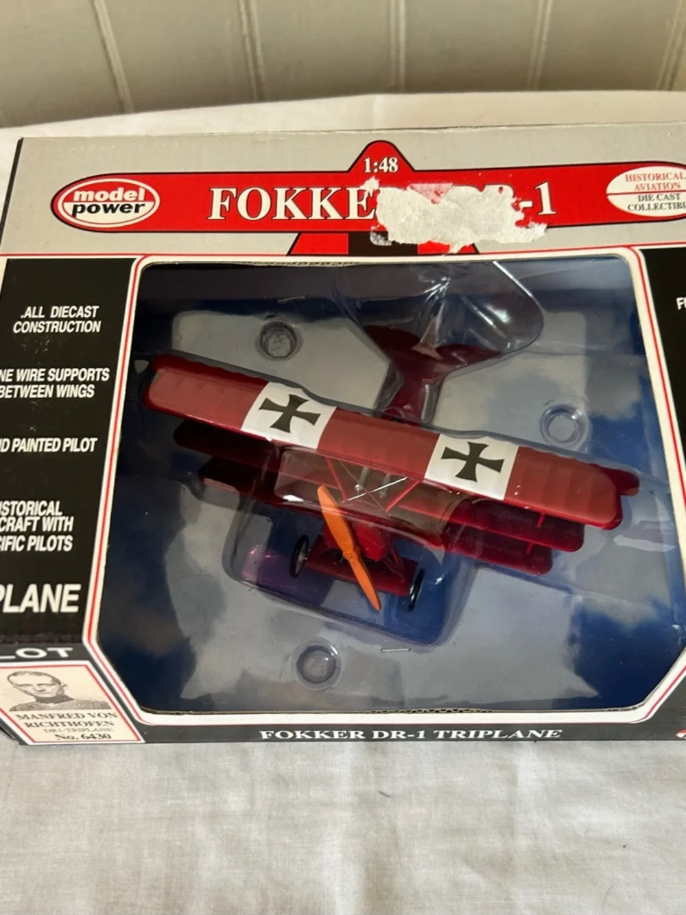 New Model Power Fokker Dr. Triplane 1:48 Scale Red Baron No. 6430