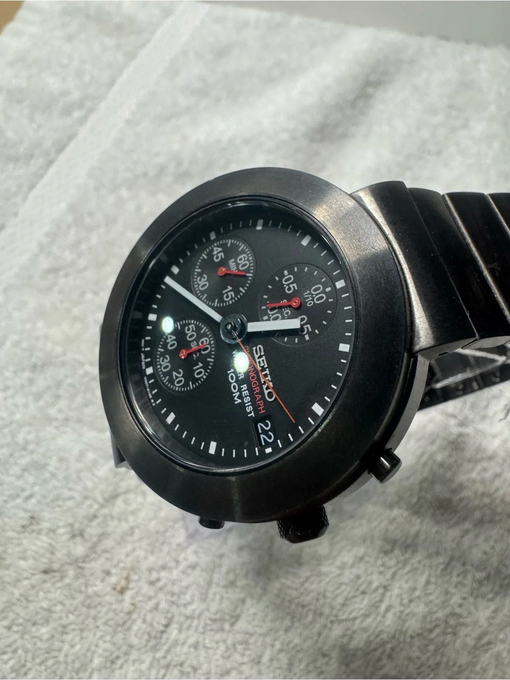 Seiko chronograph black