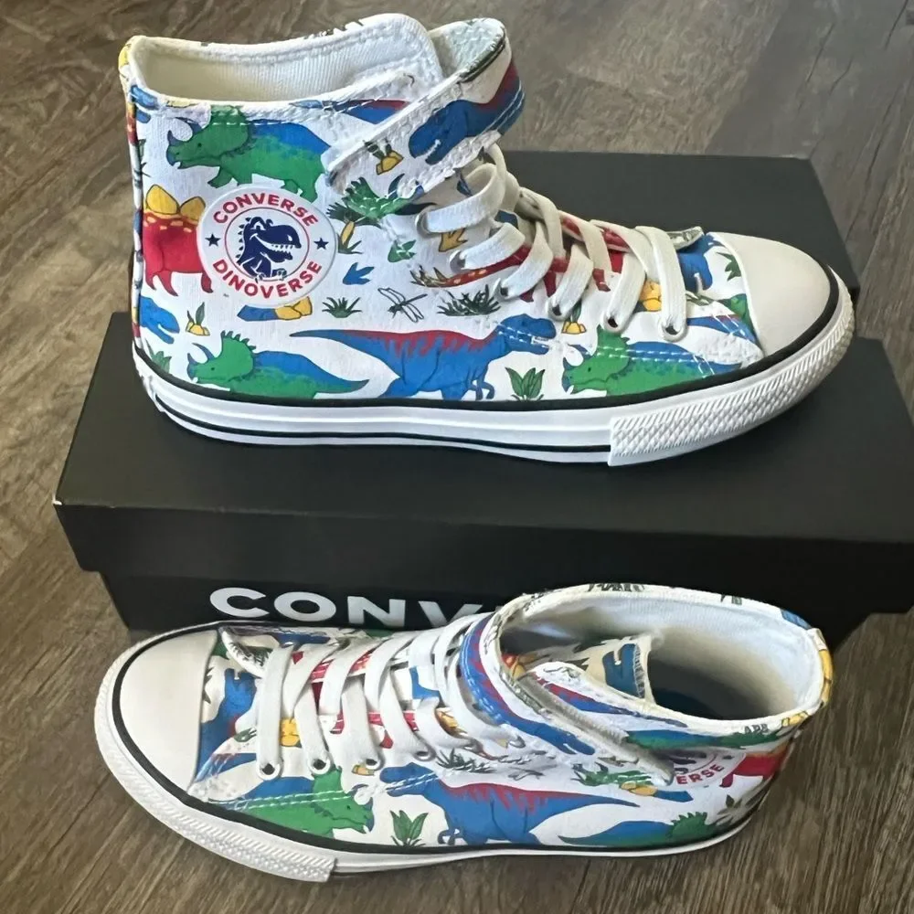 Converse Chuck Taylor All Star Dino Party Easy-On Boys Sneakers- Size 3‎