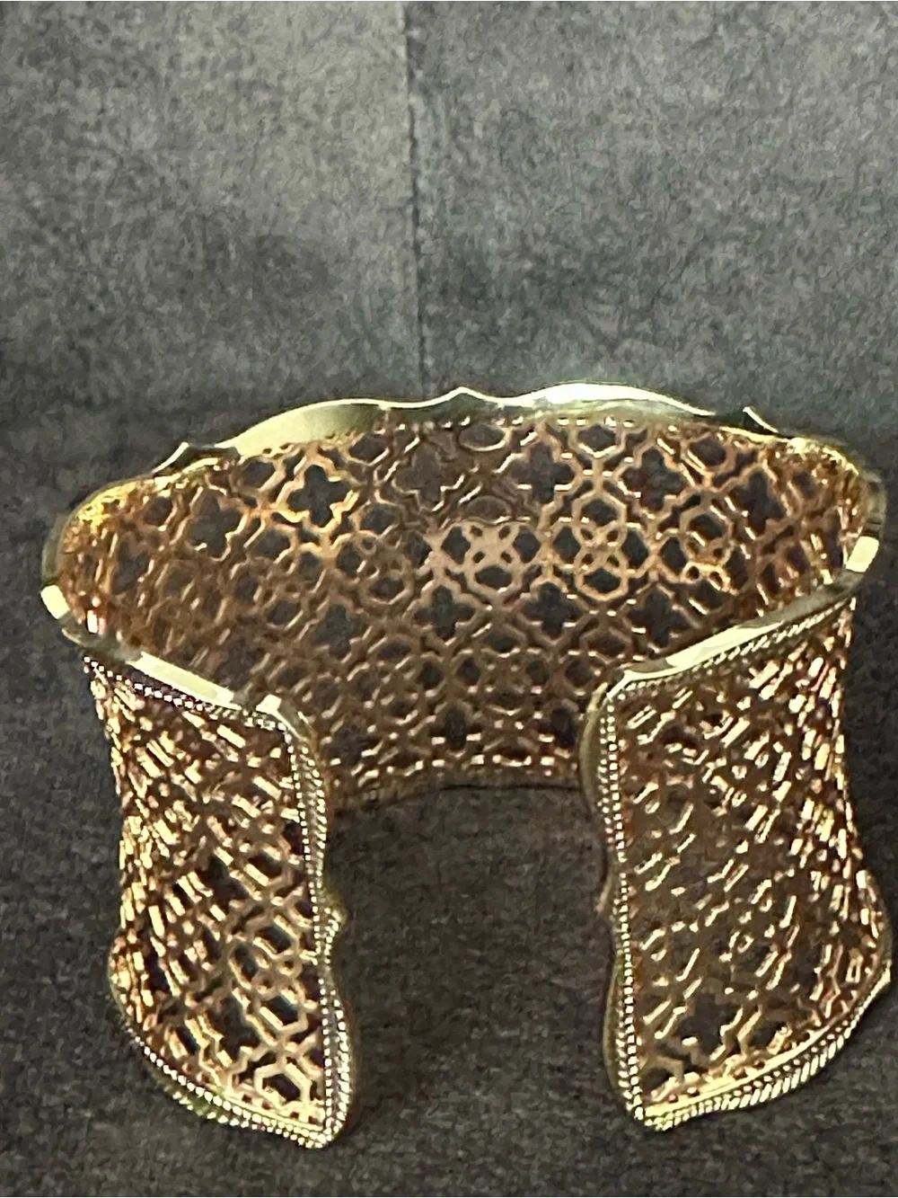 Kendra Scott “Candice” Rose Gold Filigree Open Cuff Bracelet