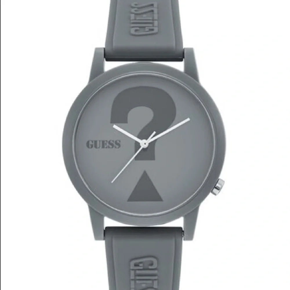NEW GUESS Grey Case Grey Silicone UNISEX Watch