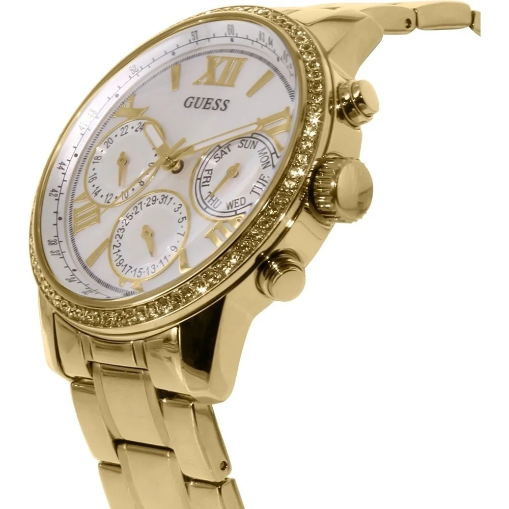 NEW GUESS Gold-Tone Classic Multi-function Watch