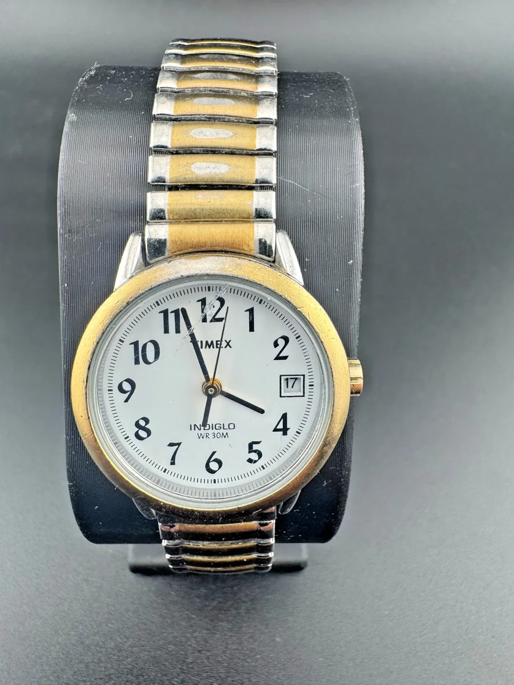 Vintage Timex Indiglo Two-Tone Ladies Watch Date WR30M